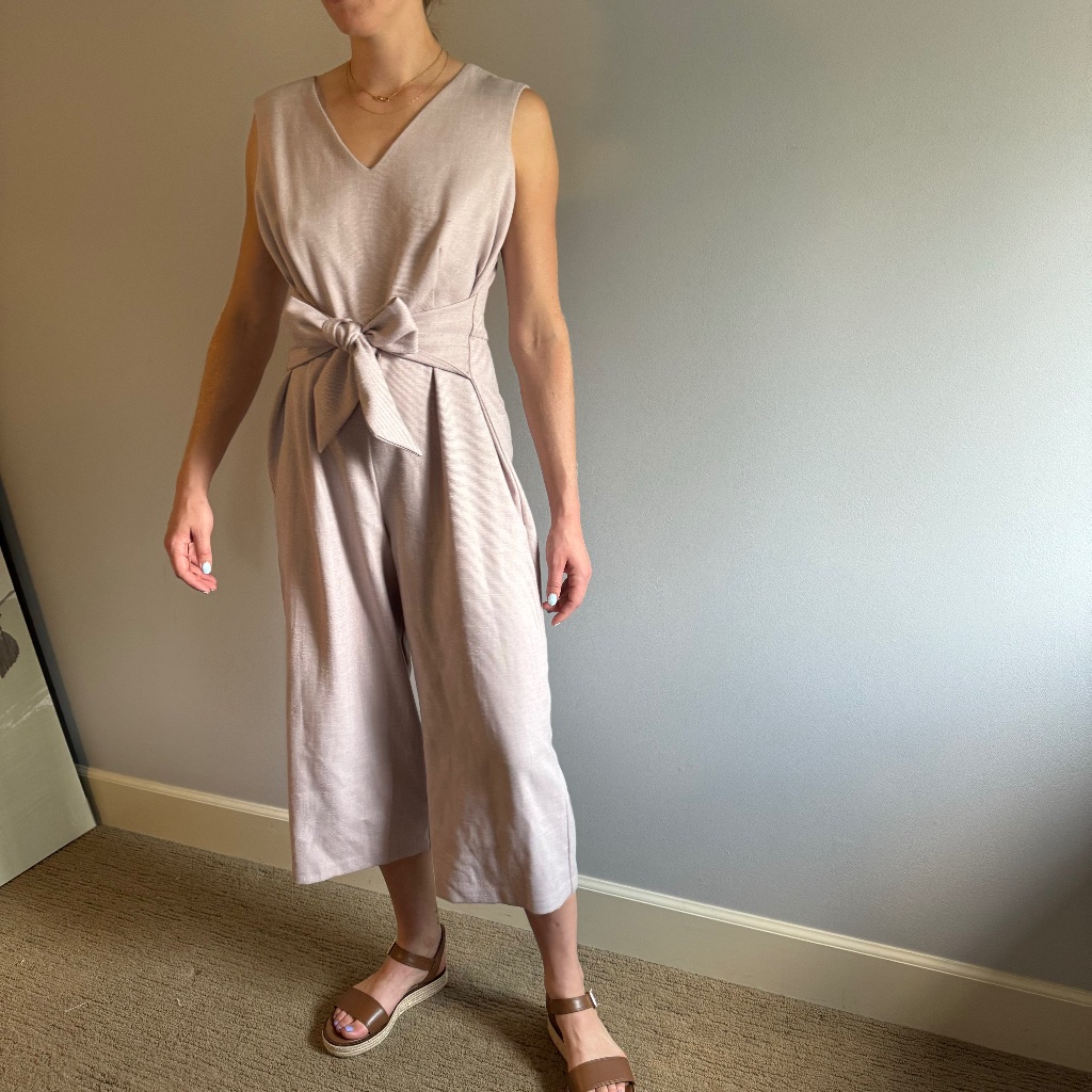 Connected Apparel Beige Jumpsuit